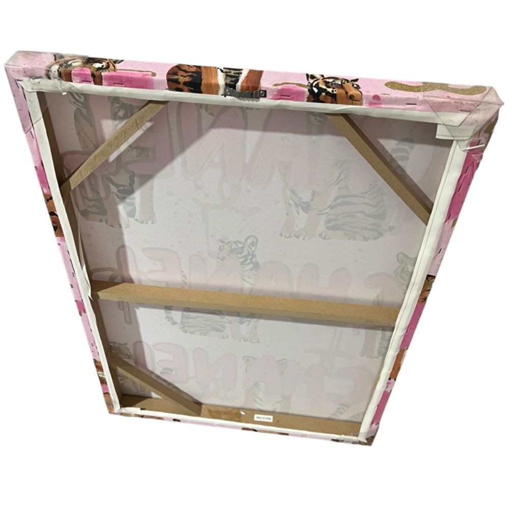 Oliver Gal Tiger Canvas Pink Glitter Decor Designer Barbie‎ Animal Print - Picture 6 of 9